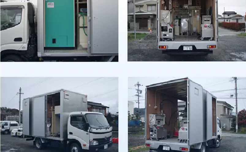 蒸気・温水両対応型ボイラー車